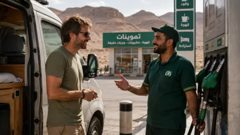 Saudi Vanlife Arabic: What to Say for Fuel, Food, and Overnight Stops